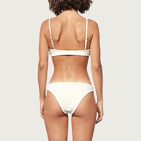 MARA HOFFMAN Kay bikini bottom in Cream Size S - Picture 3 of 5